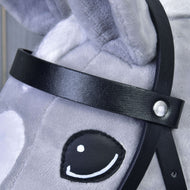 Kompletne czarne ogłowie ze skóry ekologicznej