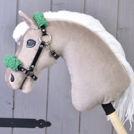 Czarny Kantar z zielonym futerkiem - skóra ekologiczna