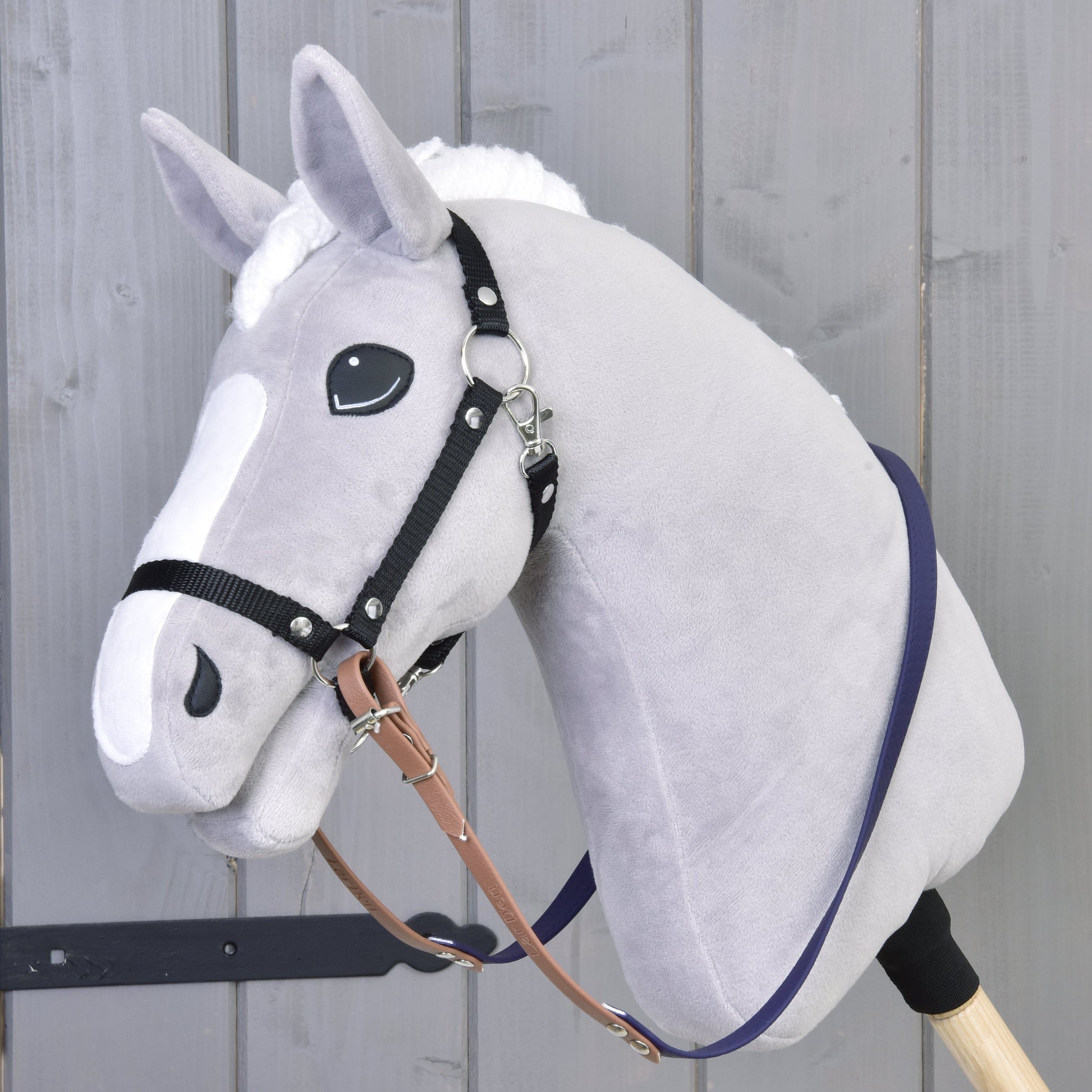 Wodze gumowane brązowy fioletowy