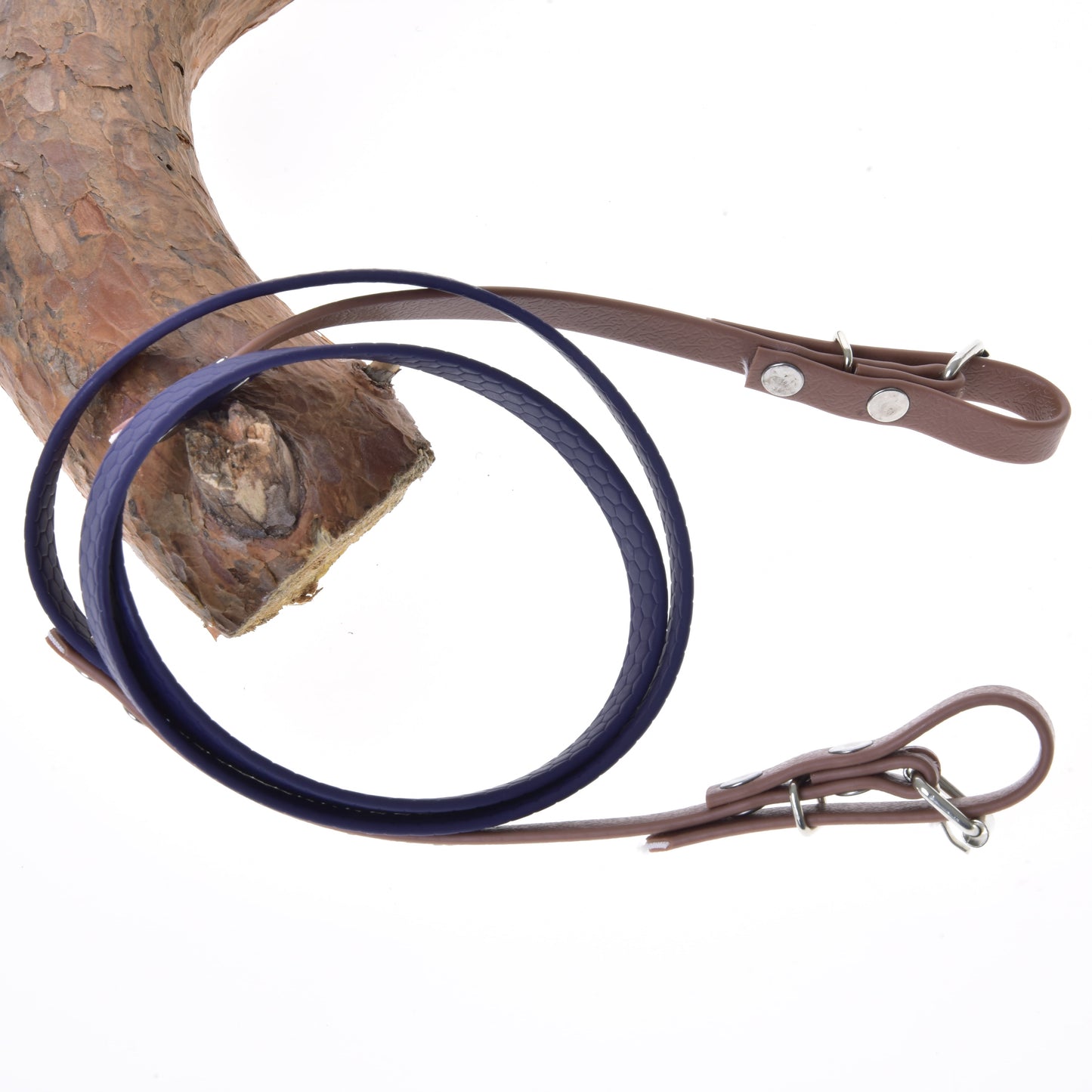 Wodze gumowane brązowy fioletowy