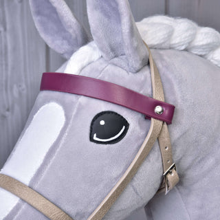Bordeaux leatherette set - bridle, reins and martingale