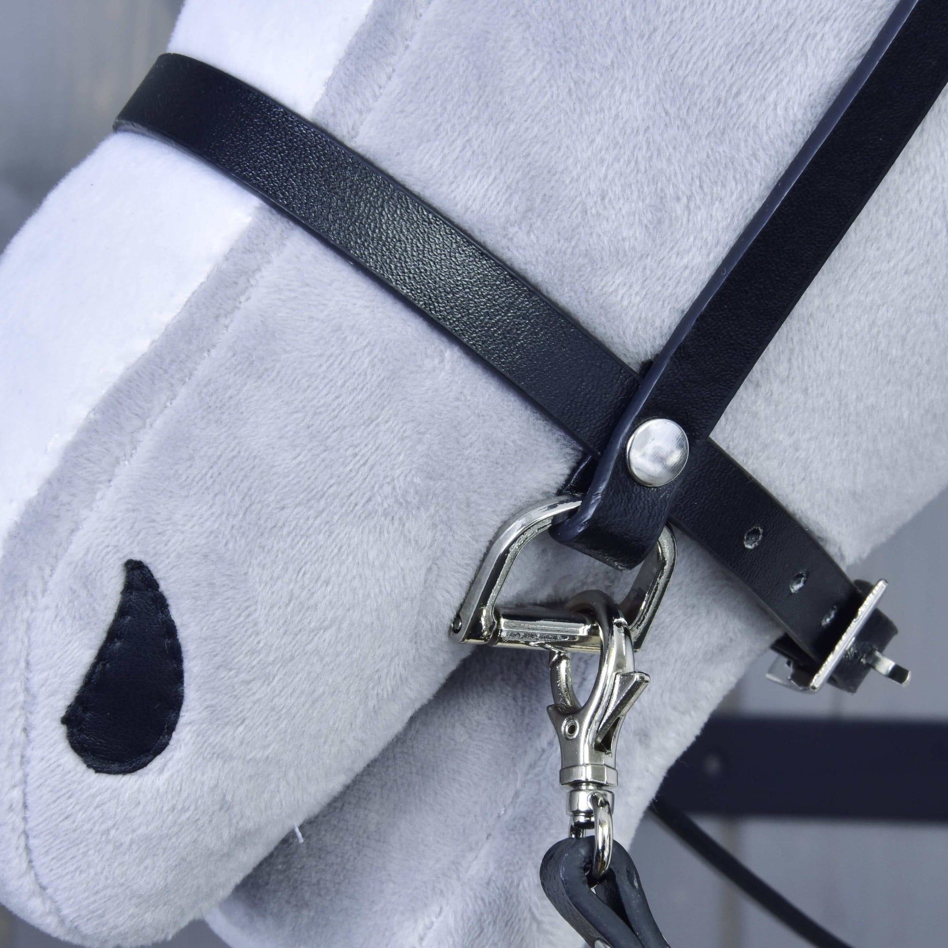 Complete black bridle from leatherette