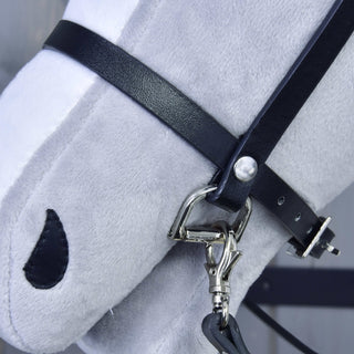 Complete black bridle from leatherette