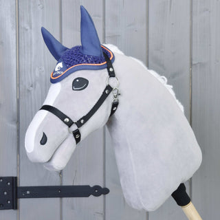 Ear bonnet crocheted Blue Sport
