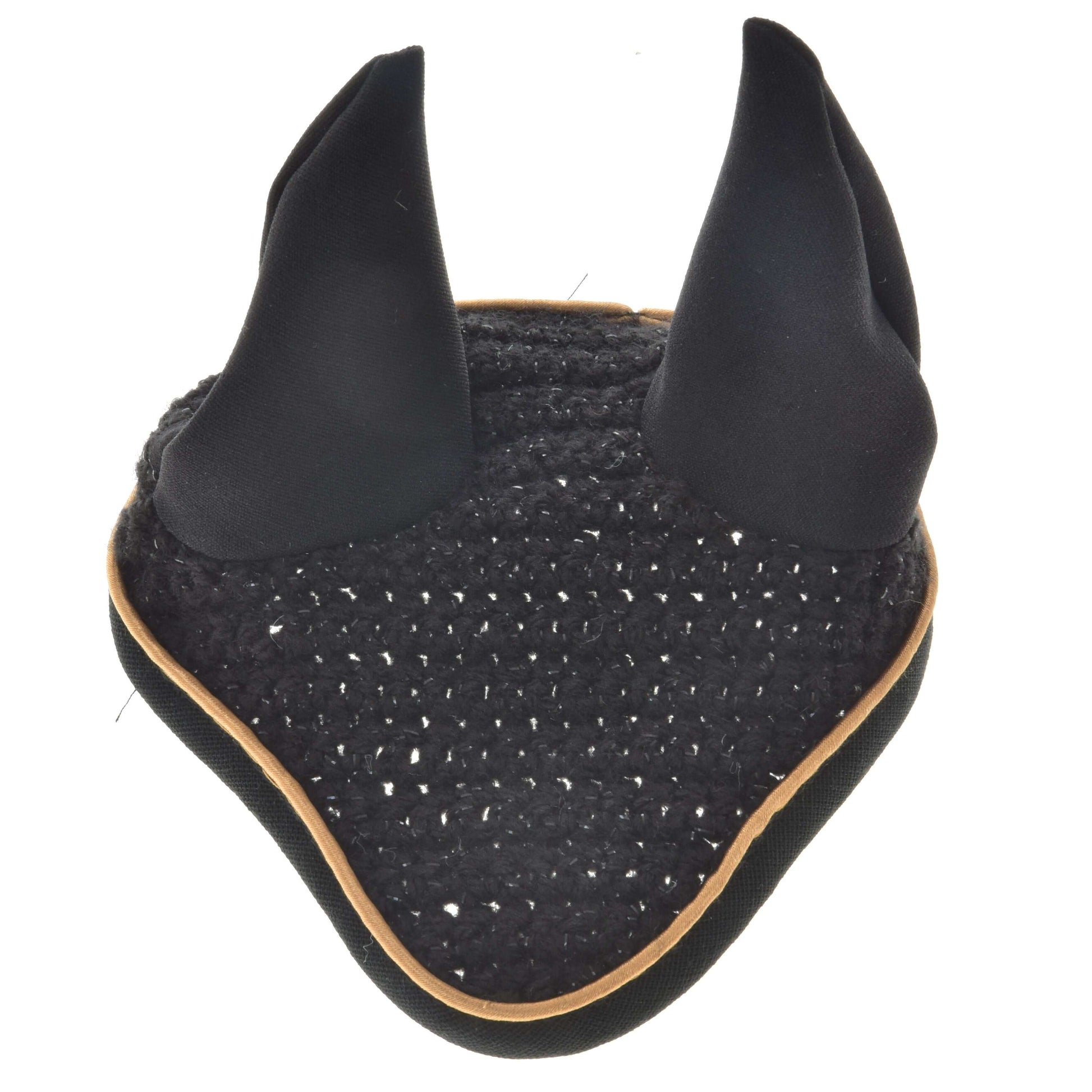 Ear bonnet crocheted Black Gold