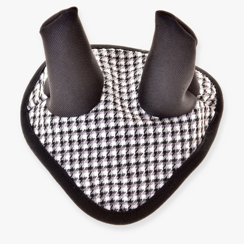 Ear bonnet english black plaid