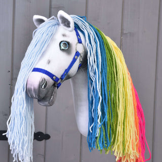 Hobby Horse Jednorożec Rainbow z Ogłowiem i Kantarem