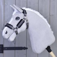 Kantar ze sztucznym futrem - skóra ekologiczna Graphite Full