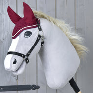 Nauszniki szydełkowane Lux Bordowe