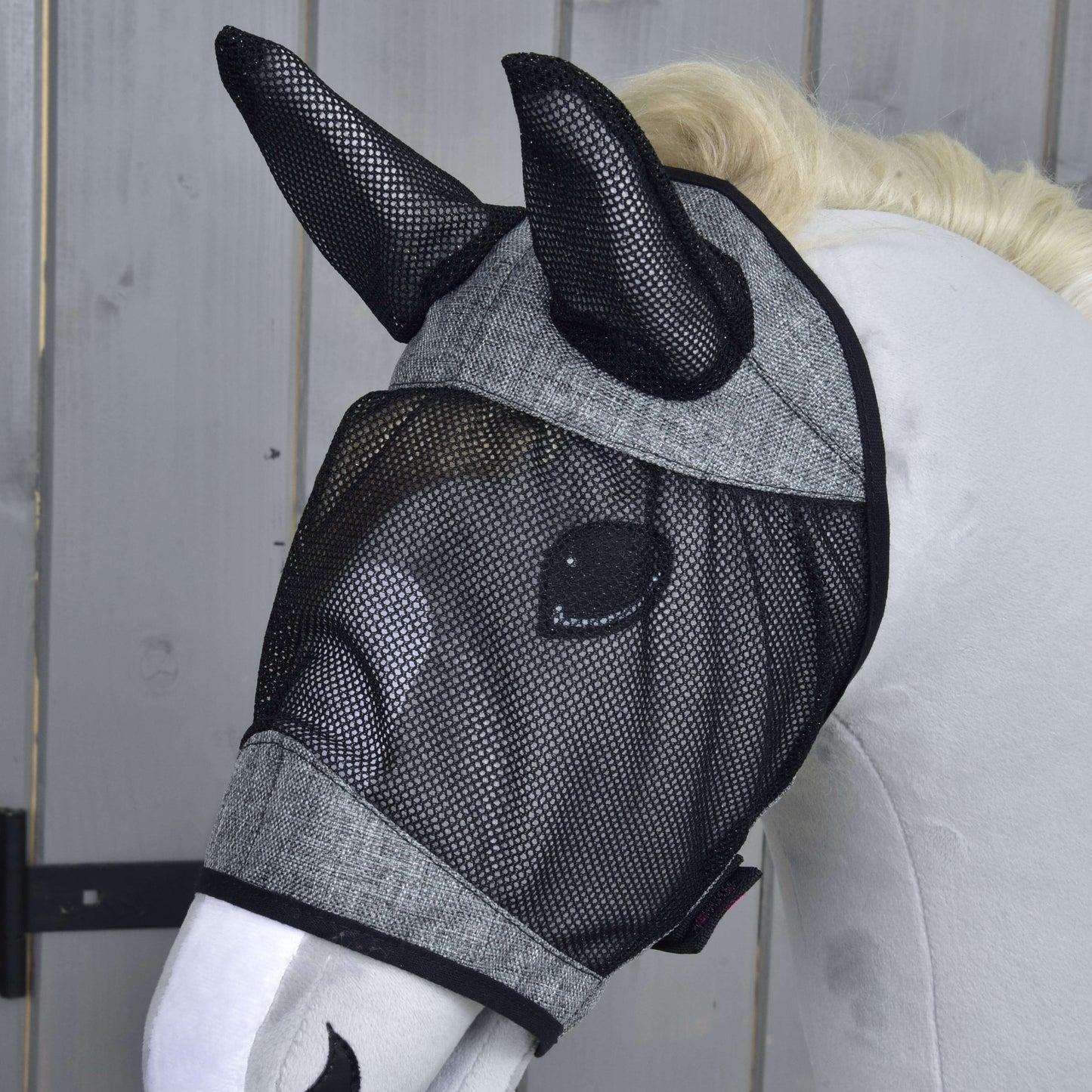 Fly Mask De Luxe Light Grey