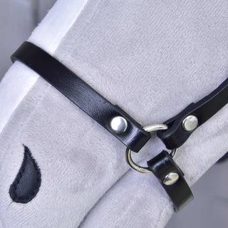 Halter - black leatherette