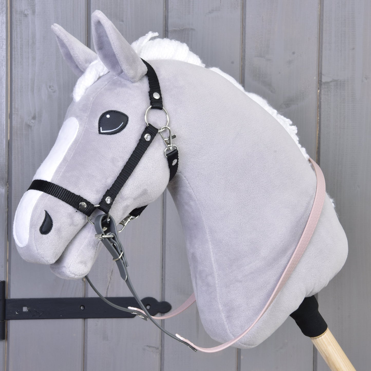 Wodze gumowane Ciemnoszare/Różowe