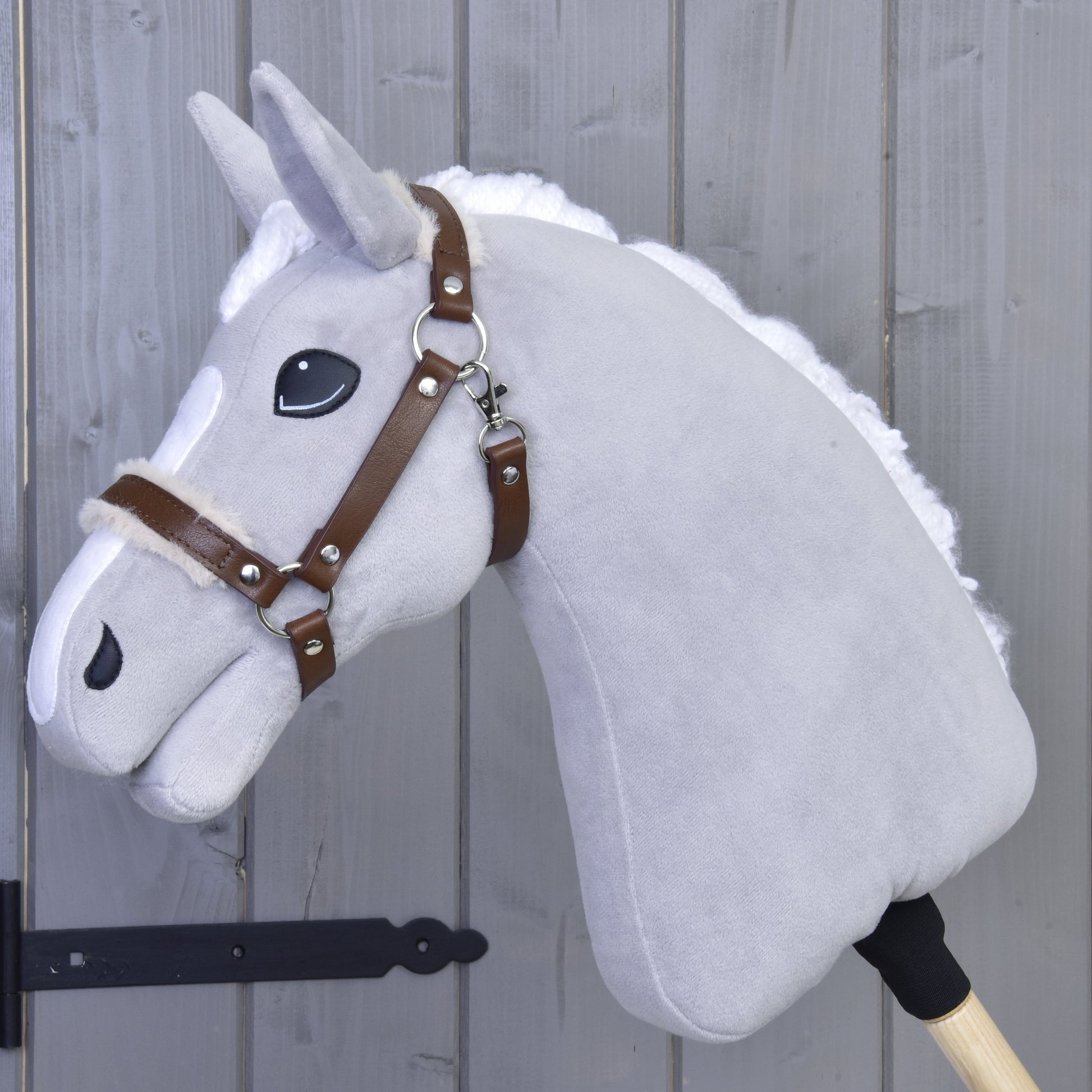 Kantar ze sztucznym futrem - skóra ekologiczna Walnut