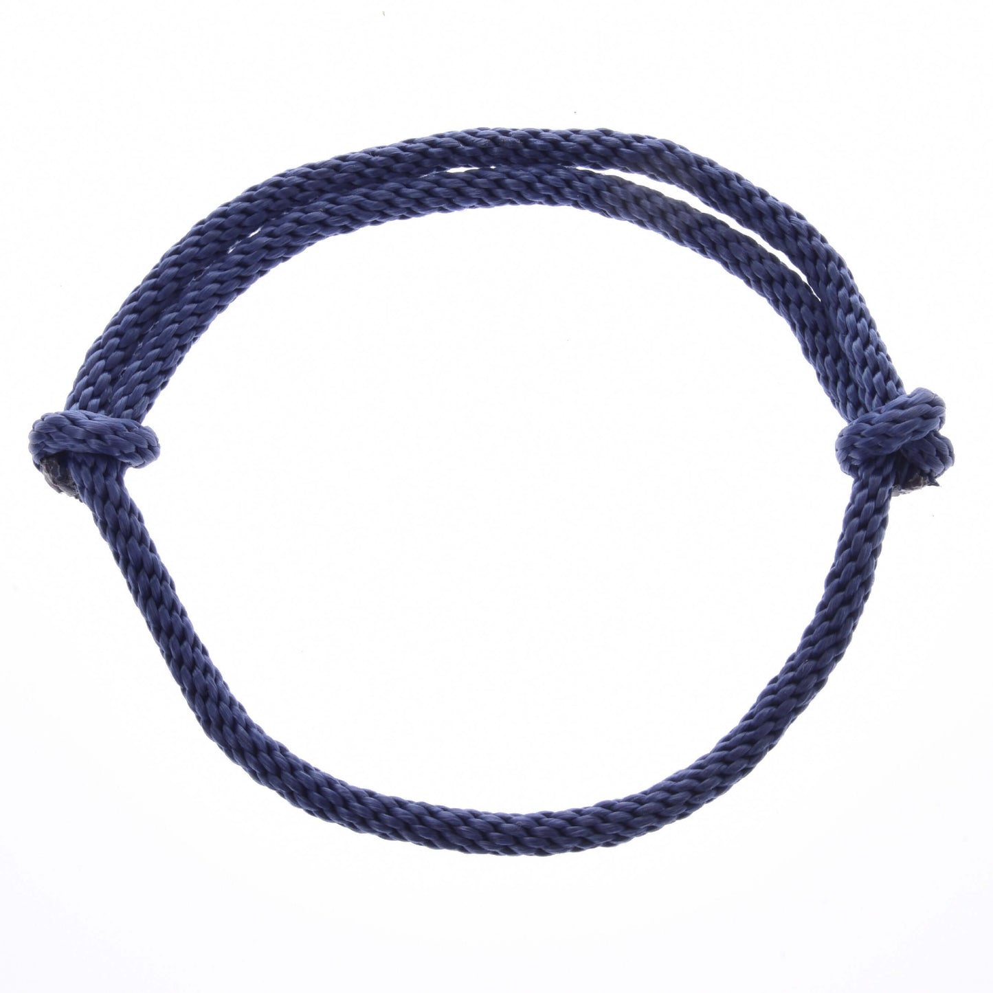 The Rope set Dark Blue by Hobby Horse LarDen features a dark blue braided string bracelet with side knots and a simple loop, shown on a white background.