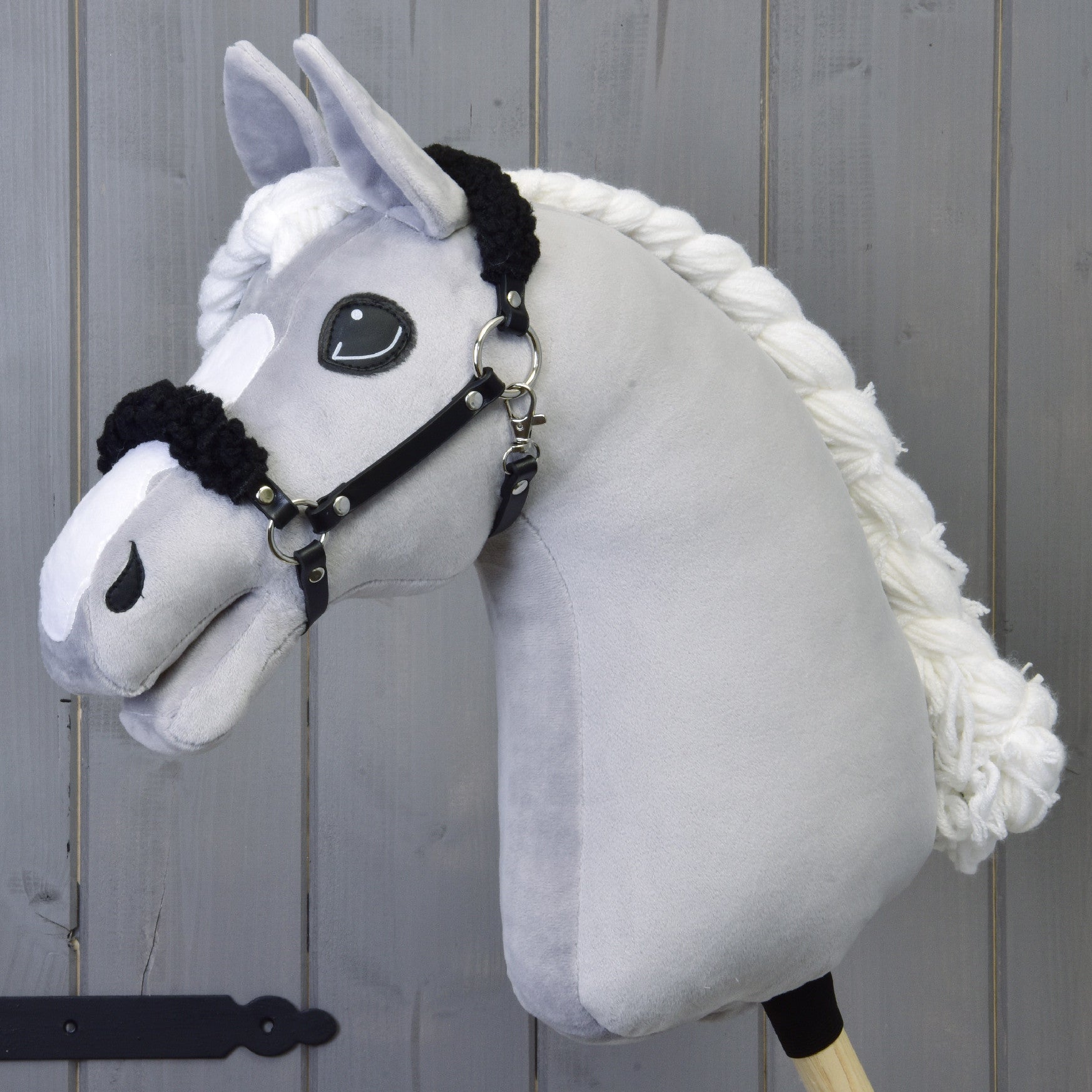 Czarny Kantar z czarnym futerkiem - skóra ekologiczna