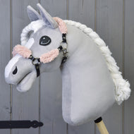 Czarny Kantar z pełnym futerkiem Old Rose - skóra ekologiczna