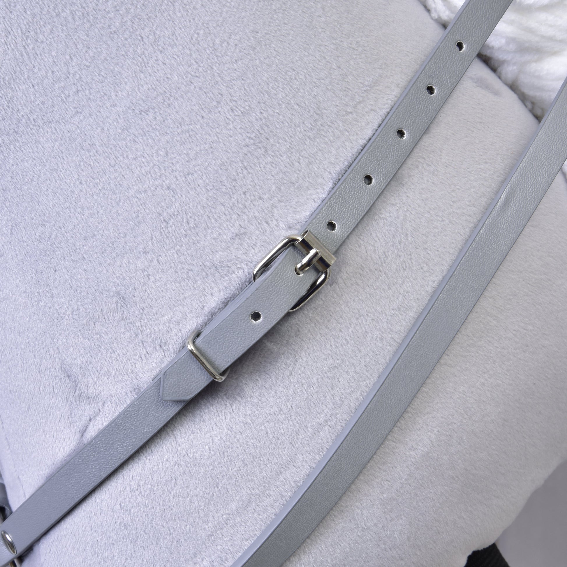 Grey leatherette set - bridle, reins and martingale